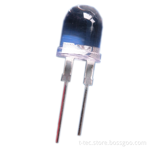 Deep Blue 10mm 0.5W 450nm GaN LED with Through Hole Water Clear Lens